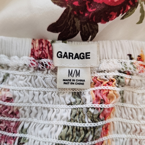 Garage White Floral Dress | Size Medium - Picture 10 of 11